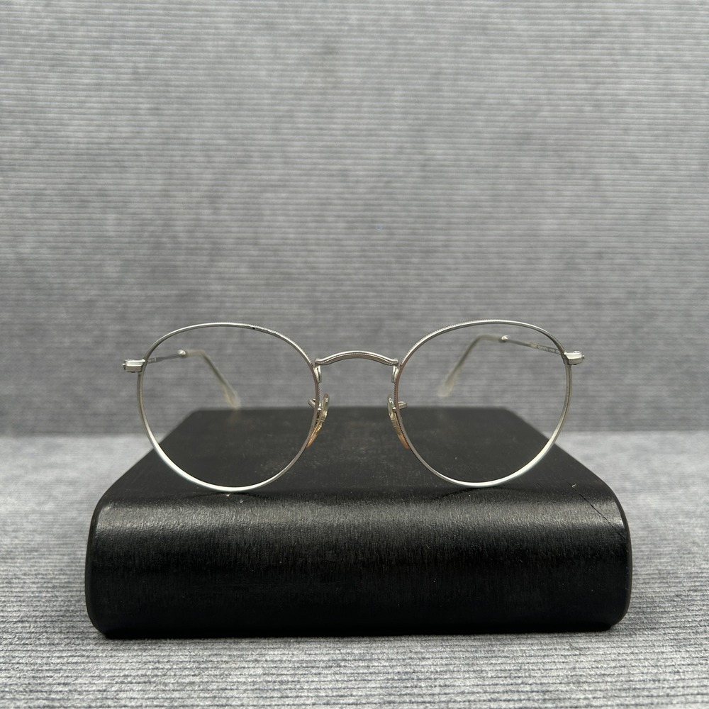 Ray-Ban Round Metal Silver Y2k Eyeglasses RB 3447 019/30 50-21 145 Made in Italy